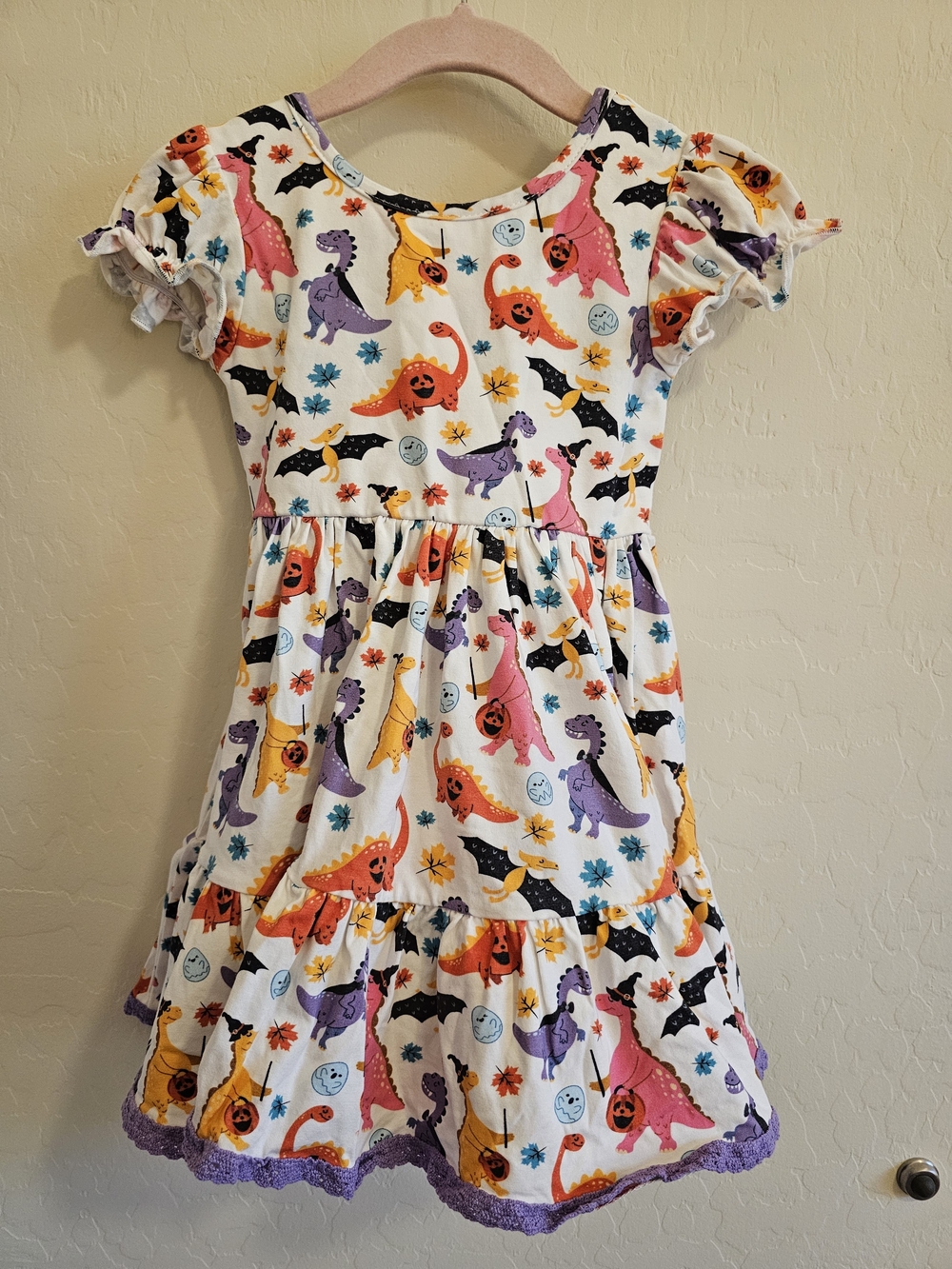 Girl August Girls Halloween Market Dress Trick Or Treat Dinos 3T
